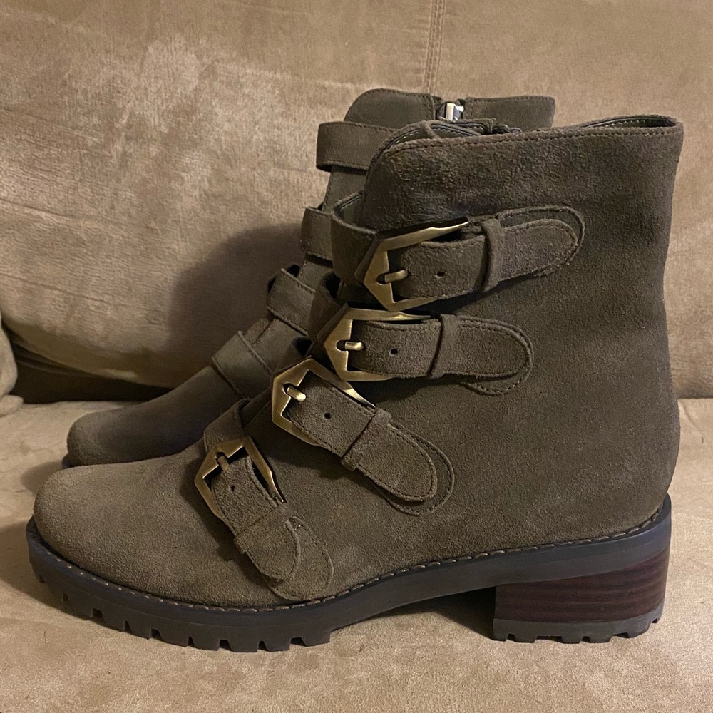 Blondo Waterproof Leather Moto Buckle Ankle Boots | Weatherproof Chic - Picture 8 of 10